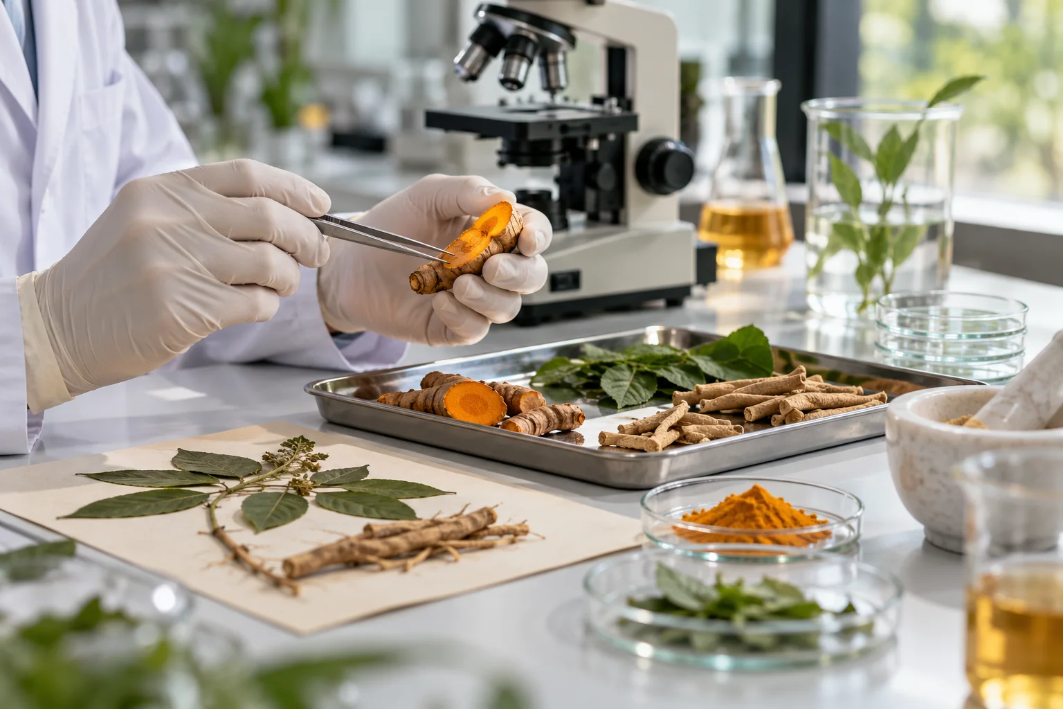 Botanical quality research in a modern laboratory